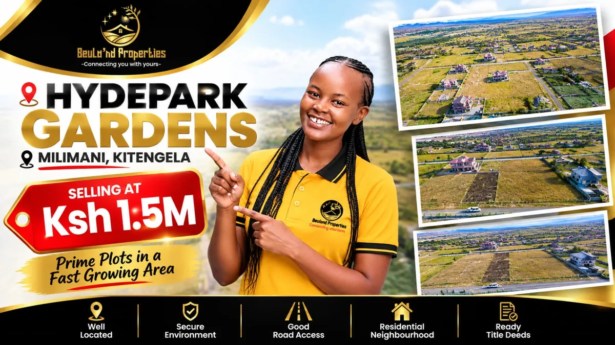 Hydepark Gardens, Milimani, Kitengela, selling at Ksh 1.5M